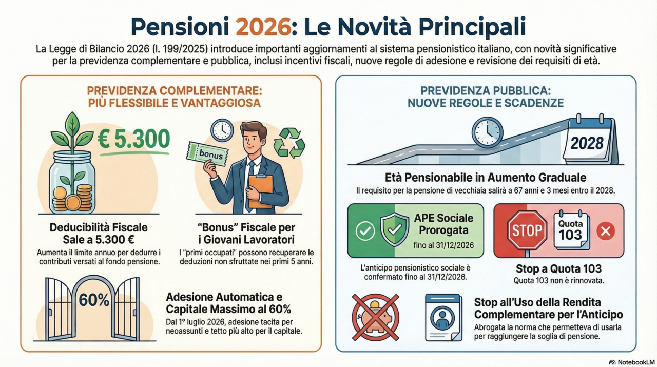 La previdenza e le pensioni con la legge di bilancio 2026 - La ...